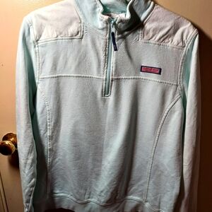 Vineyard Vines Light Blue/green Pullover large errands lunch preppy